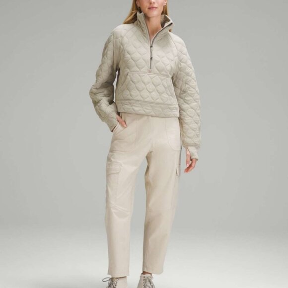 Lululemon Scuba Oversized Quilted Half Zip Riverstone - Picture 2 of 13